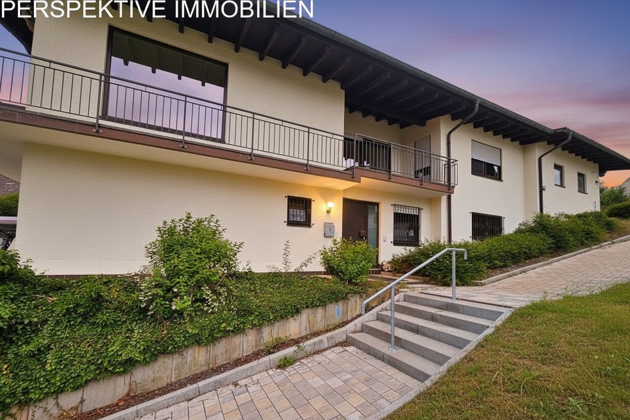 Solides Architektenhaus mit 2 Wohnungen und Blick über Bad König